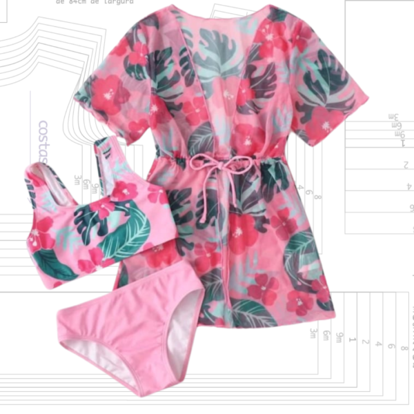 MOLDE EM PDF - KIT MODA PRAIA INFANTIL (1 A 14 ANOS) - Image 2