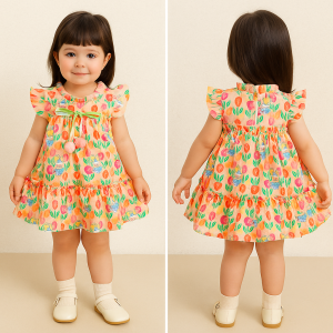 MOLDE EM PDF - VESTIDO INFANTIL REF 2664 (1 a 14 ANOS)