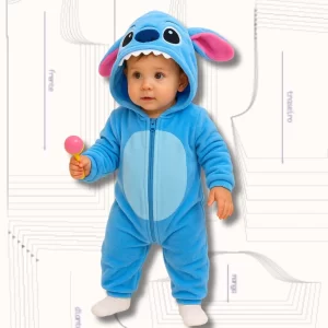 MOLDE EM PDF - MACACÃO STITCH REF 1000 ( 3 MESES A 12 ANOS)