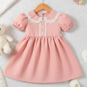 MOLDE EM PDF - VESTIDO GOLA BONECA REF 1420 ( 6 MESES A 12 ANOS)