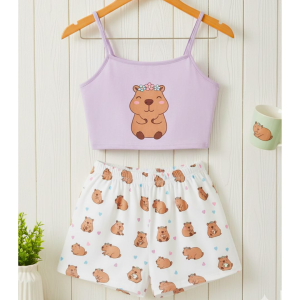 MOLDE EM PDF PIJAMA DE ALCINHA INFANTIL - GRADE 1 A 12 ANOS