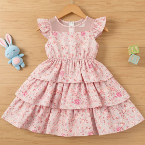 MOLDE EM PDF - VESTIDO BABADOS REF 767 ( 1 A 12 ANOS)