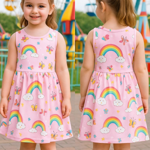 MOLDE EM PDF - VESTIDO BÁSICO FRANZIDO REF 2869 - (1 A 14 ANOS)