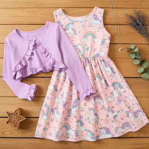 MOLDE EM PDF - CONJUNTO VESTIDO E BOLERO REF 799 (1 A 12 ANOS)