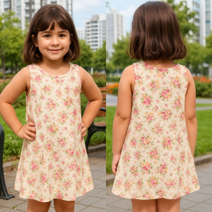 MOLDE EM PDF - VESTIDO BÁSICO RETO REF 2868 - (1 A 14 ANOS)