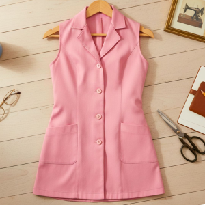 MOLDE JALECO SEM MANGA FEMININO REF 1618 - GRADE PP AO G5