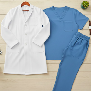 MOLDES EM PDF -  CONJUNTO SCRUB E JALECO MASCULINO DO PP AO G5