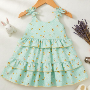 MOLDE EM PDF - VESTIDO INFANTIL REF 2074 (3 meses a 8 anos)