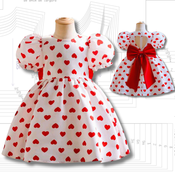 MOLDE EM PDF - VESTIDO INFANTIL REF 2660 (1 a 14 ANOS)