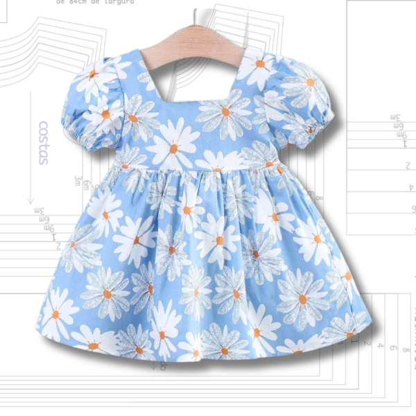 MOLDE EM PDF - VESTIDO INFANTIL REF 2665 (1 a 14 ANOS)