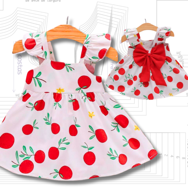 MOLDE EM PDF - VESTIDO INFANTIL REF 2666 (1 a 14 ANOS)