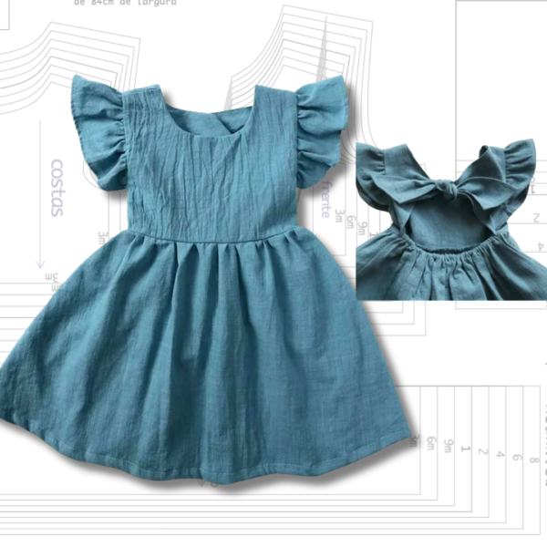 MOLDE EM PDF - VESTIDO INFANTIL REF 2668 (1 a 14 ANOS)