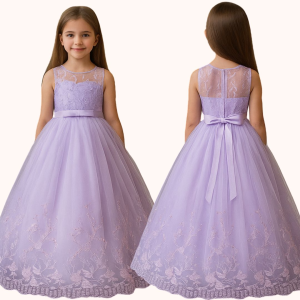 MOLDE VESTIDO DAMA DE HONRA INFANTIL REF 3287 - GRADE 1 A 14 ANOS