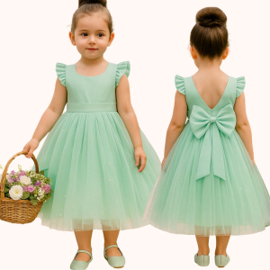 MOLDE VESTIDO DAMA DE HONRA INFANTIL REF 3284 - GRADE 1 A 14 ANOS