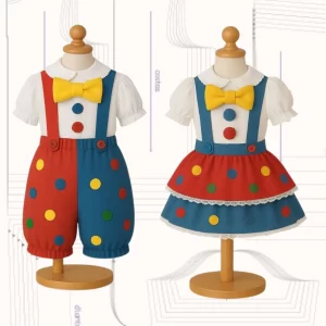 MOLDE EM PDF CONJUNTOS PALHACINHOS REF 3841 E 3842 - GRADE 6 MESES A 8 ANOS