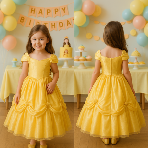 MOLDE EM PDF FANTASIA PRINCESA BELA REF 4803 - GRADE DE 1 A 14 ANOS