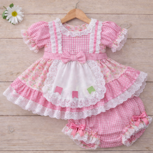MOLDE VESTIDO COM CALCINHA DE FESTA JUNINA BABY REF 5253 - GRADE RN A 4 ANOS