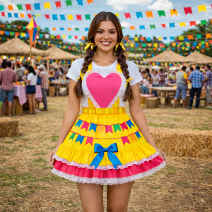 MOLDE EM PDF AVENTAL JUNINO ADULTO REF 3849 - GRADE PP AO G5