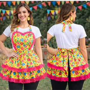 MOLDE EM PDF AVENTAL JUNINO CORAÇÃO ADULTO REF 5248 - GRADE PP AO G5