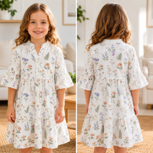 MOLDE EM PDF VESTIDO INFANTIL CHEMISE REF 5422 - GRADE 1 A 14 ANOS