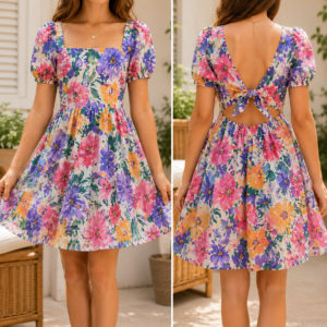 MOLDE EM PDF VESTIDO INFANTIL DECOTE QUADRADO REF 5461 - GRADE 8 A 16 ANOS