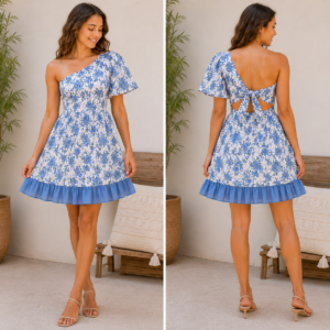 MOLDE EM PDF VESTIDO OMBRO UNICO JUVENIL REF 5464 - GRADE 8 A 16 ANOS