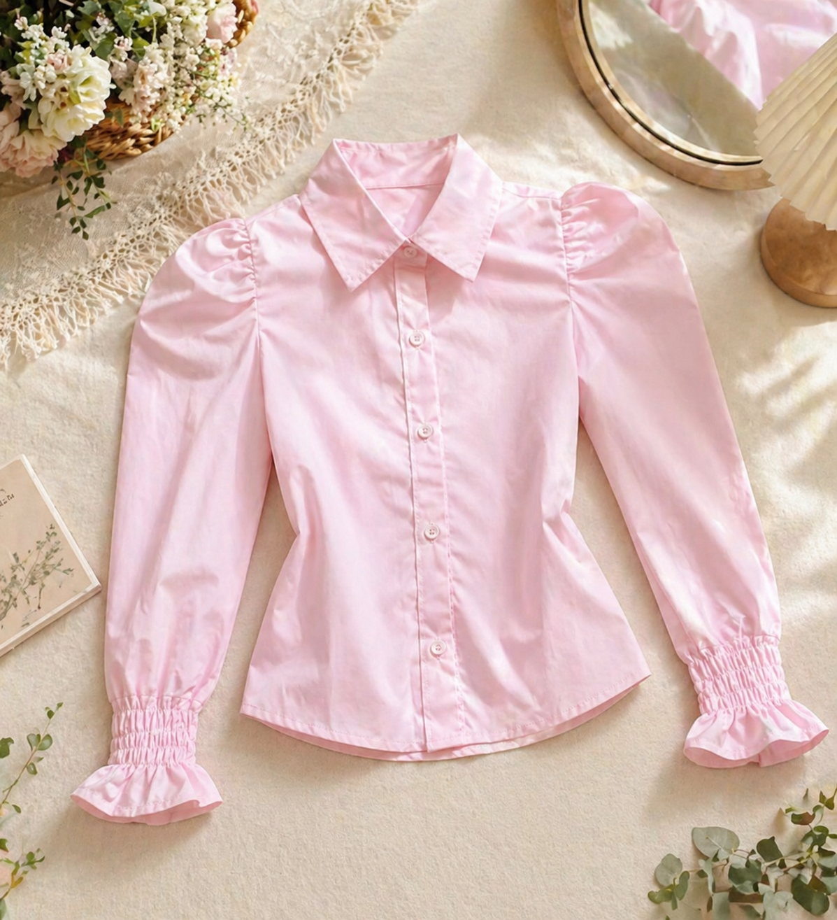 MOLDE EM PDF CAMISA SOCIAL INFANTIL COM MANGA BUFANTE REF 5476 - GRADE 1 A 14 ANOS